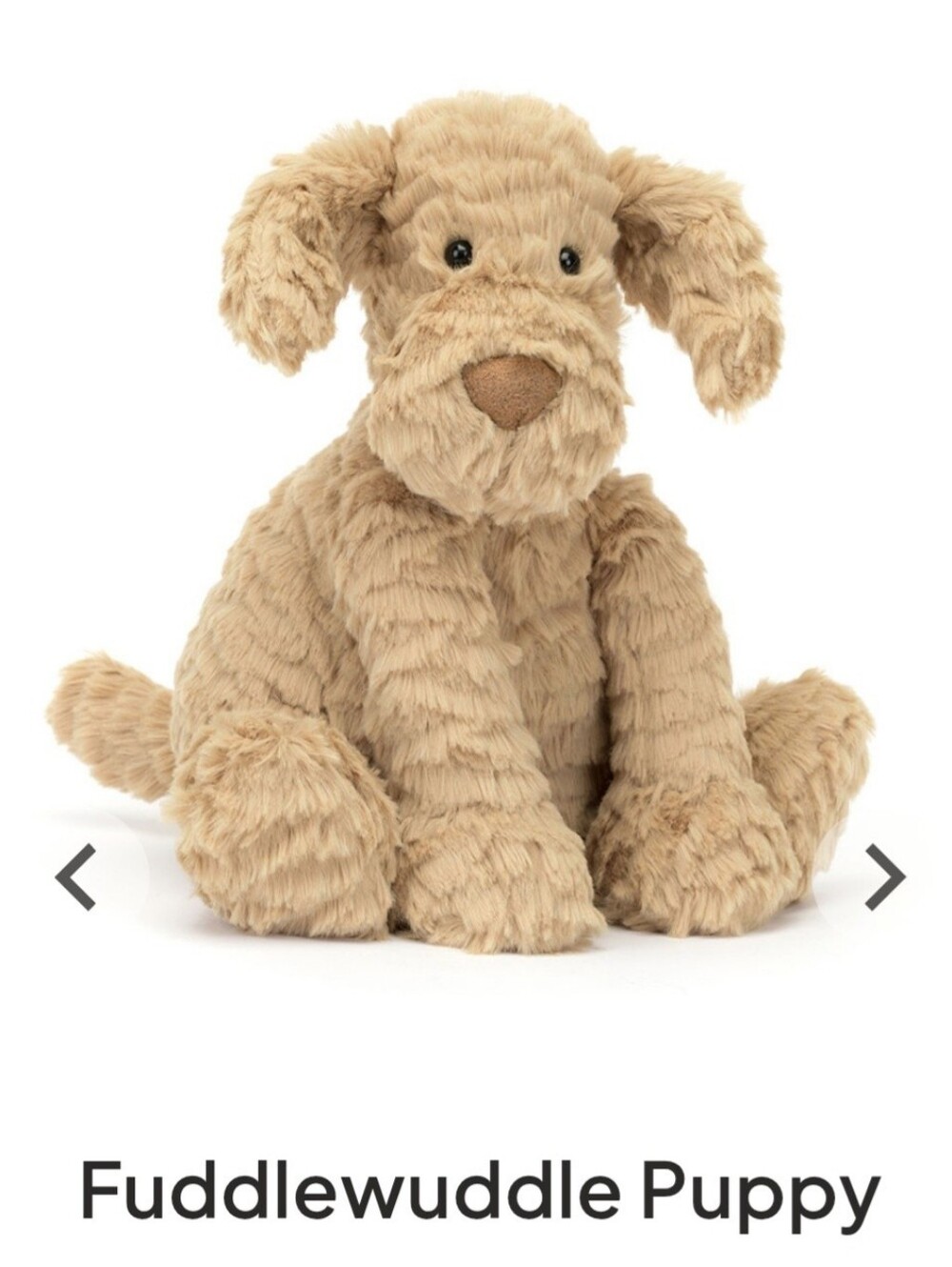 Jellycat Fuddlewuddle Dog Plush + Blue Jellycat Dust Bag